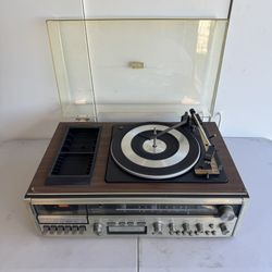 Vintage 1970s Sanyo JXT6910 All In One System Record Player Radio Casset Player 8 Track