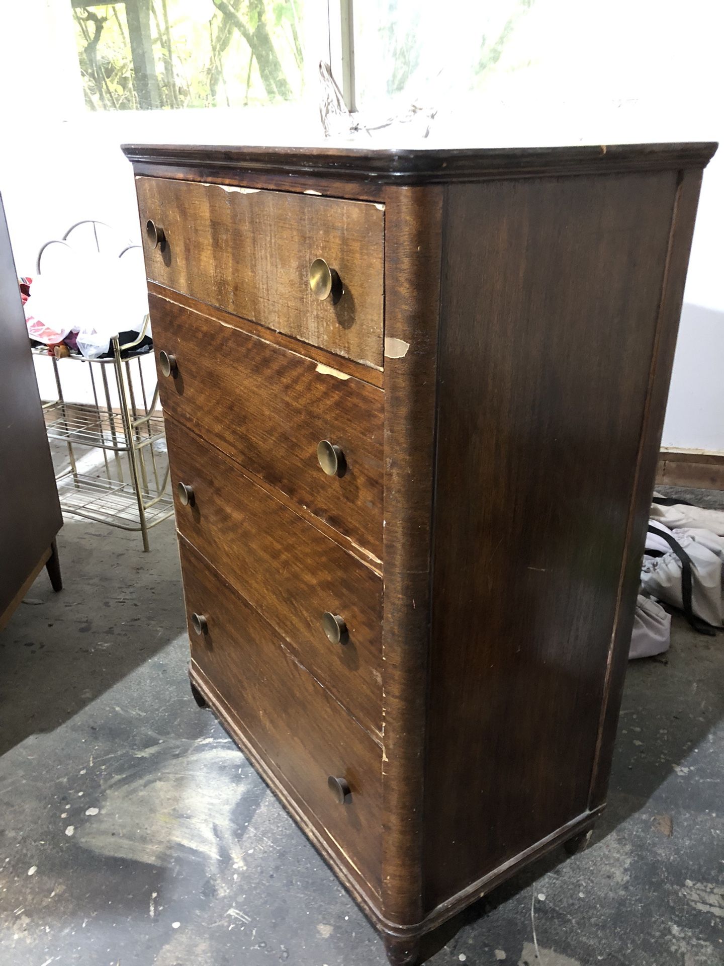 Free Dresser- Solid Wood With Veneer- 100 Yrs Old