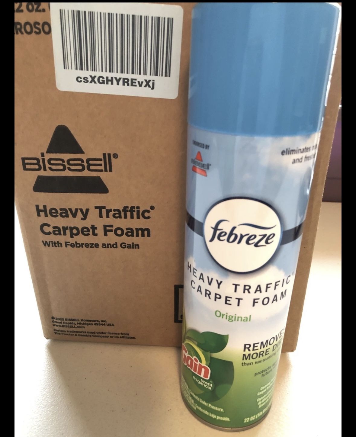 Febreze/Bissell Heavy Traffic Foam With Gain - Lot Of 4, 22 Oz Each, NEW