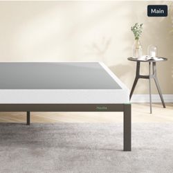 Novilla Twin Box Spring, 4-Inch Twin Box Spring Only Metal Box Spring Supports f
