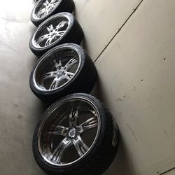 3pc Asantis Staggered Wheels And Nittos Tires