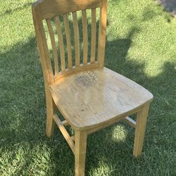 Vintage Solid Oak Boling  Chair