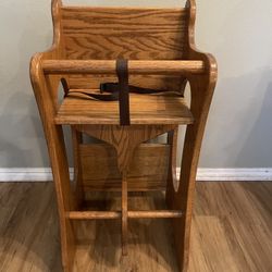 Amish Made Three-in-One High Chair Rocker and Desk