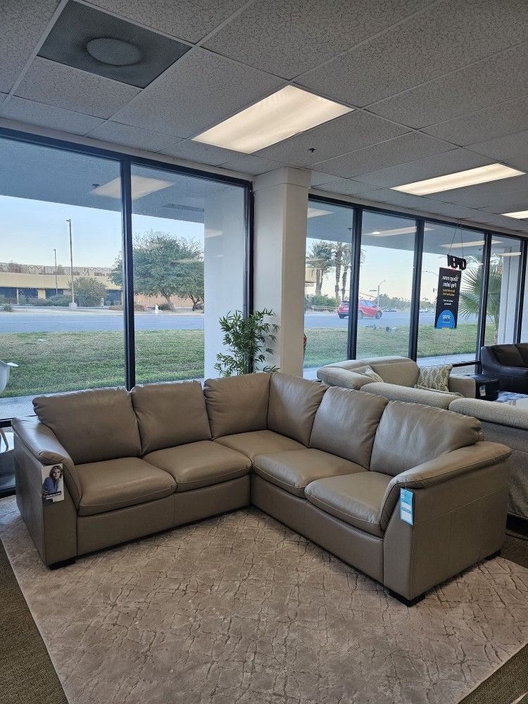 Italian Leather Sectional - Arond 