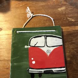 Small Ceramic  Vw Bus Wall Decor/ Read Description 
