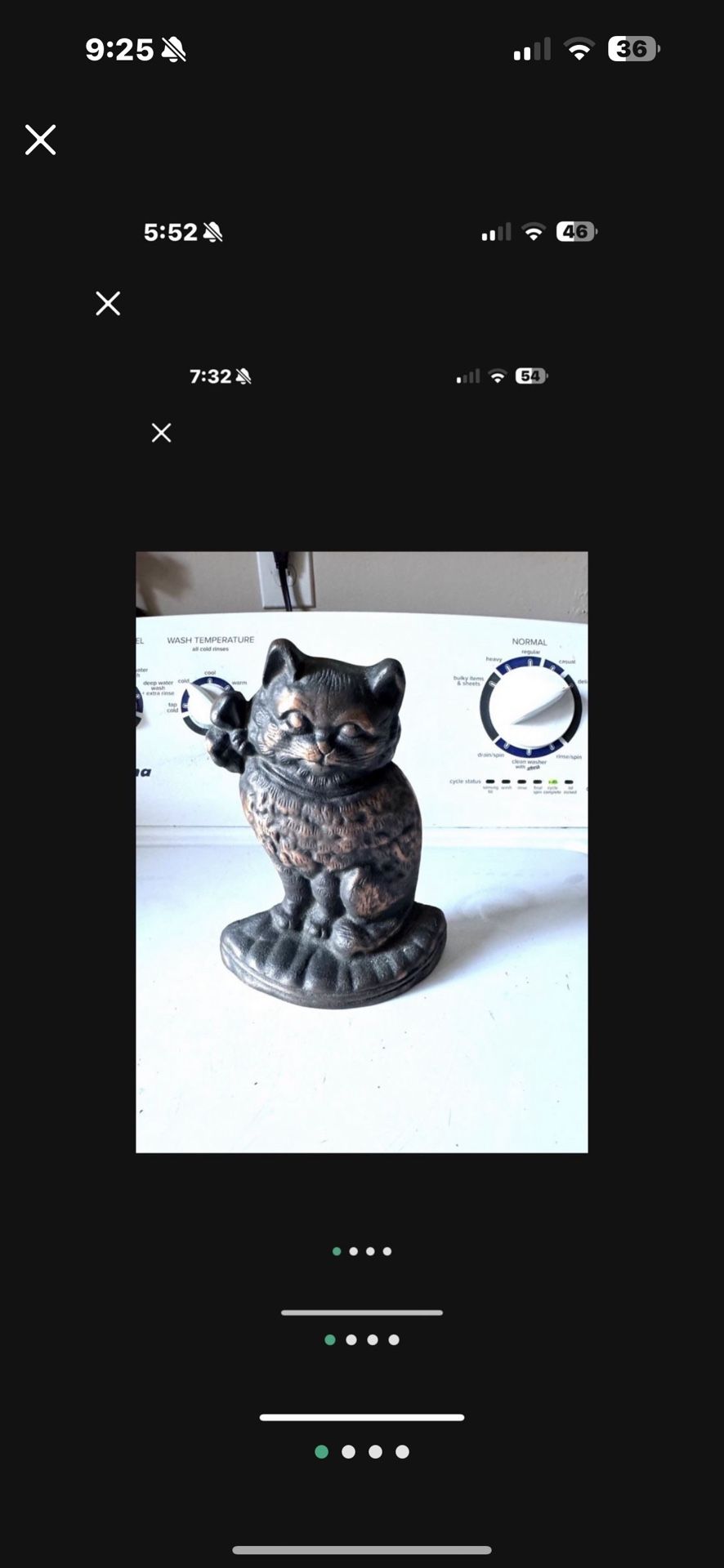 Antique cast iron doorstop
