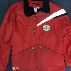 FILA Vail Beaver Creek Ski Patrol Jacket Parka Red Skiing Excellent Condition!