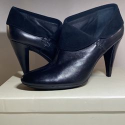 Coach Black Leather & Suede Booties  