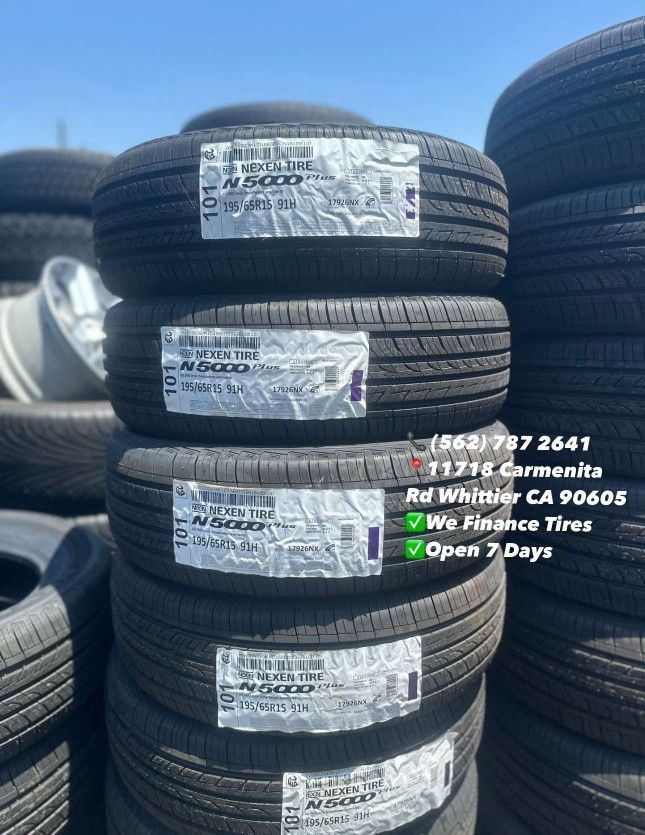 195/65/15 Nexen Set of Tires Installed and Balanced Set de Llantas Nuevas Instaladas y Balanceadas