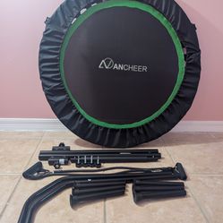 Mini Trampoline Max Load 450lbs / ANCHEER 40" Foldable Trampoline with Straps / Almost New!