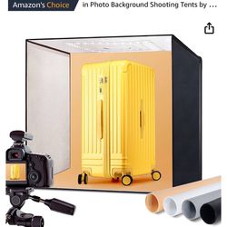 RALENO® Photo Studio Light Box, 24"x23"x24" 65W Portable Professional Adjustable Brightness Shooting
