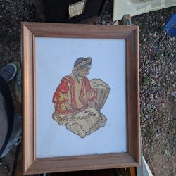 hand sewn bamboo  wall art