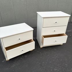 NEW WHITE 2&3 DRAWER NIGHTSTAND WITH DIAMOND KNOBS💫