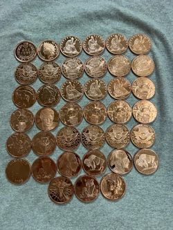 1 oz 999 fine copper  (39 pieces )