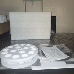 White Wooden 3 Tiered Spinning Storage Rack Organizer 