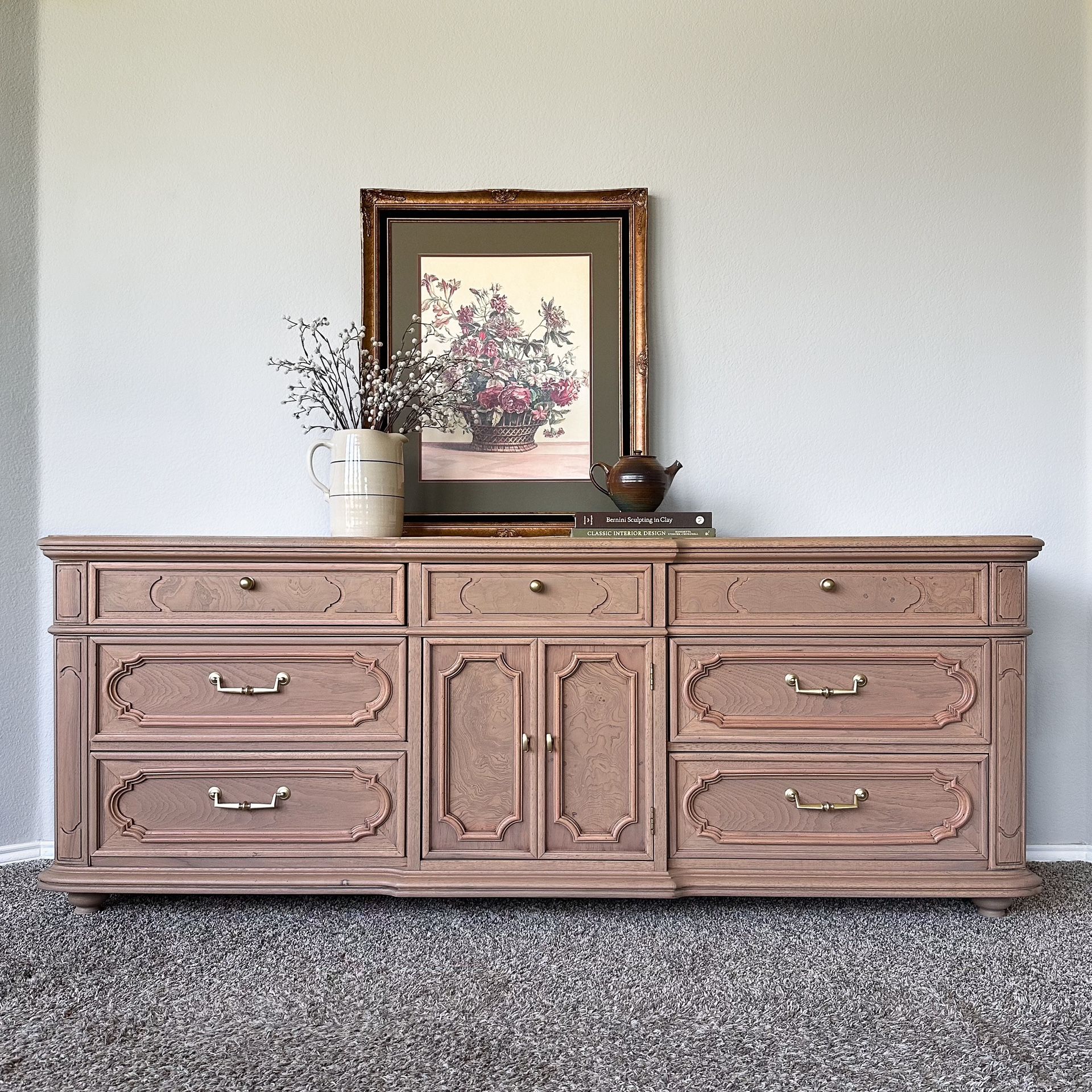 Refinished 9 Drawer Dresser/sideboard