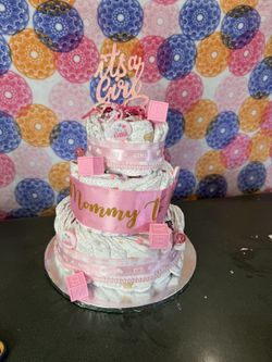 Baby Girl Diaper Cake