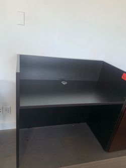 Station with privacy 42” w x24” d black espresso