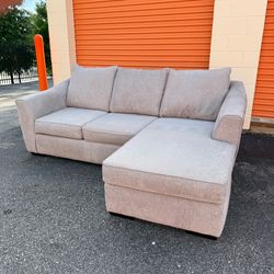 Free Delivery - Perfect Gray Sectional Couch with Reversible Chaise