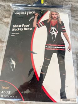 Woman’s ghost face dress