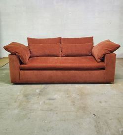 West Elm Harmony  Burnt Orange Sofa With Pullout Queen Bed