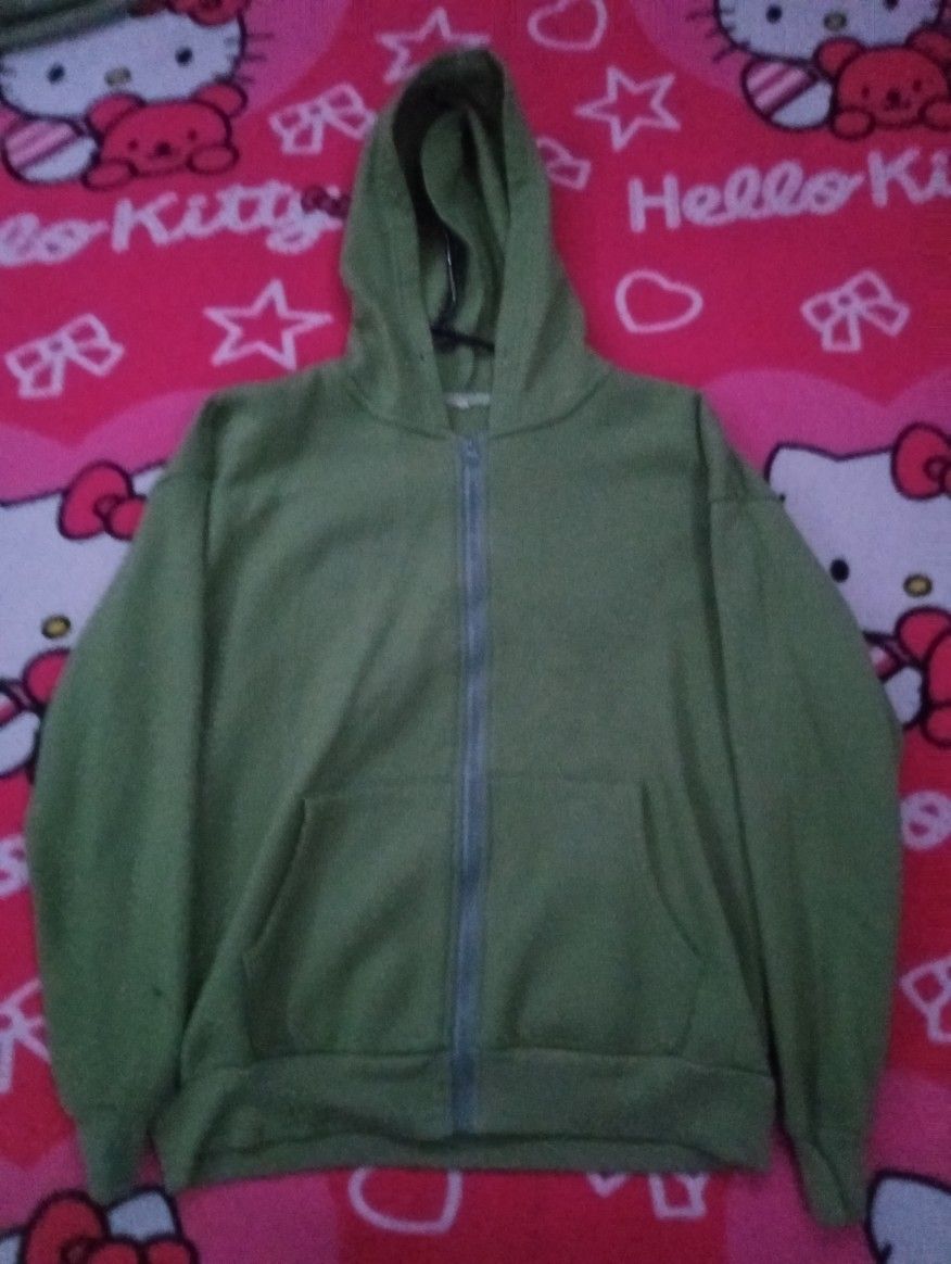 Green Zip up Sweater