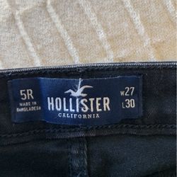 Hollister Black Jeans W27 L30 Low Rise Super Skinny, Used In Good Shape.$15.
