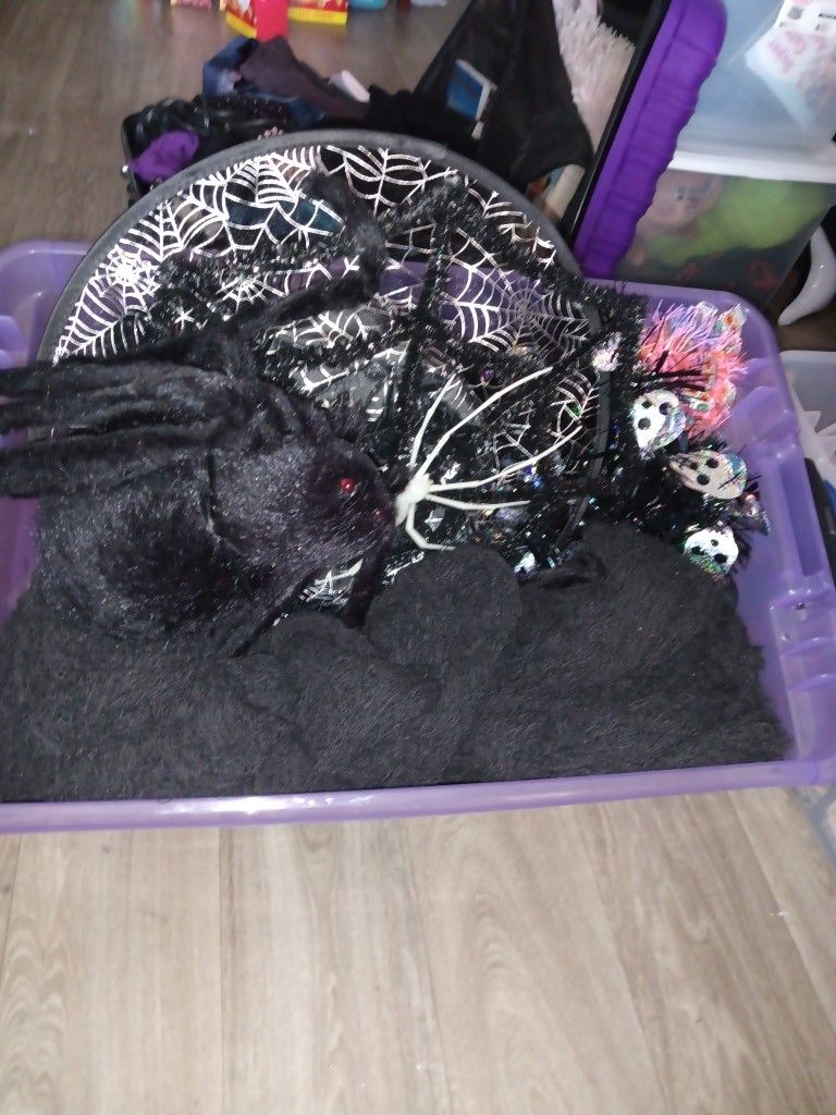 Tote Full Of Miscellaneous Halloween Decorations