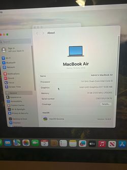 MacBook Air 13-inch 2018 Intel Core i5