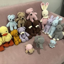 handmade crochet animals   50$ each 