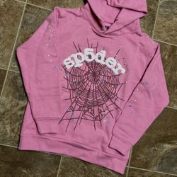 pink sp5der hoodie