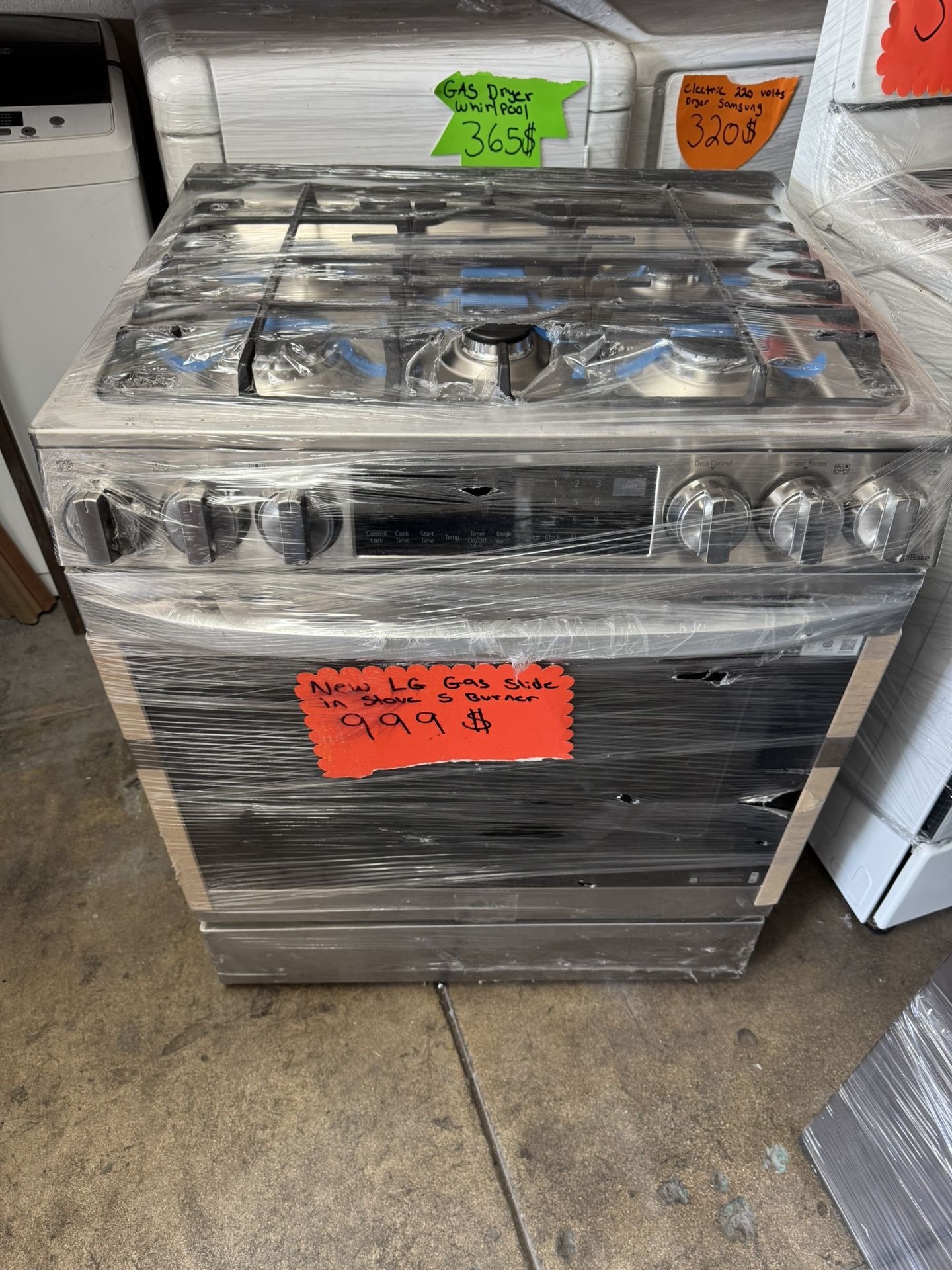 LG Slide All stainless Gas stove