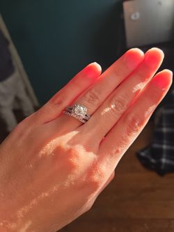 1 3/4 Carat 14 White Gold Wedding Ring Size 6