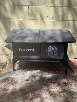 Furventi Heated Cat House with Heating Pad