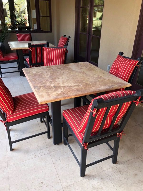 Wrought Iron Furniture With Granite Table Top 5 Piece Patio Set For Wrought Iron Furniture With Granite Table Top 5 Piece Patio Set For In Peoria Az Offerup