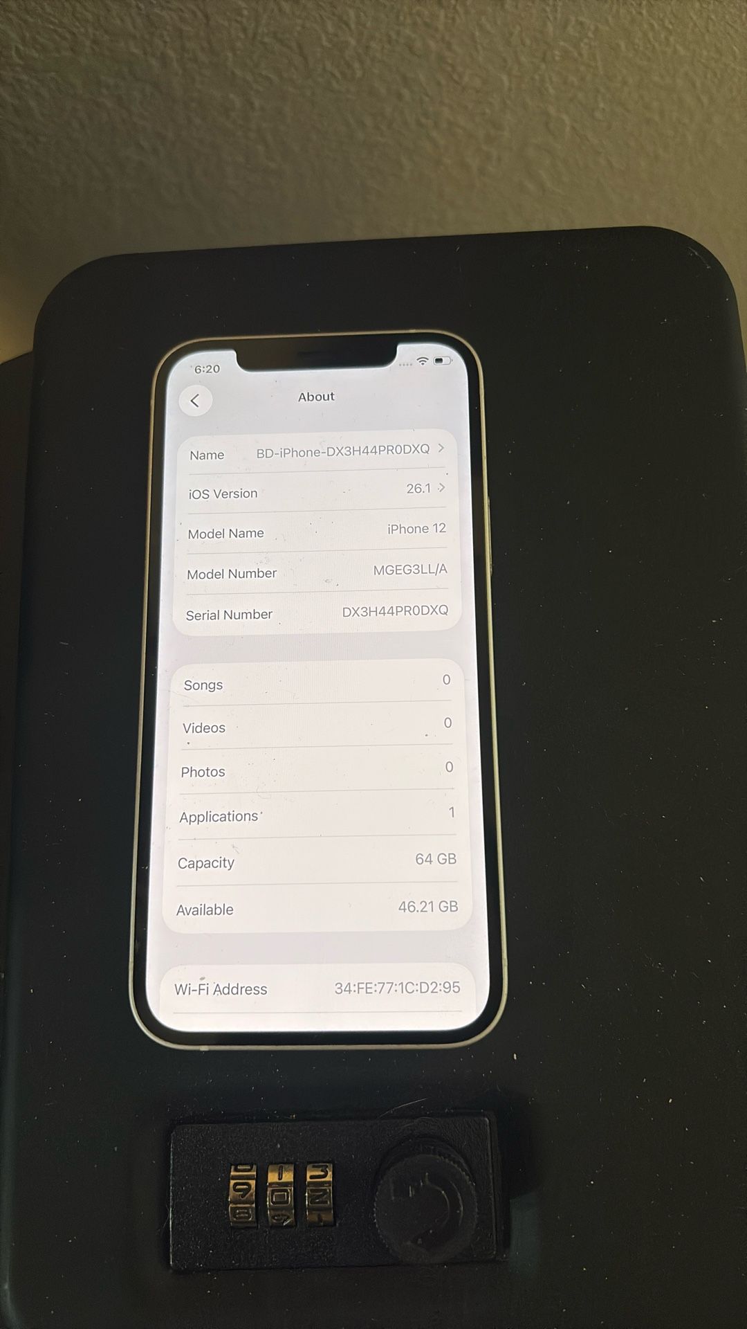 •~-> APPLE IPHONE 12 | 64 GB | WHITE | UNLOCKED