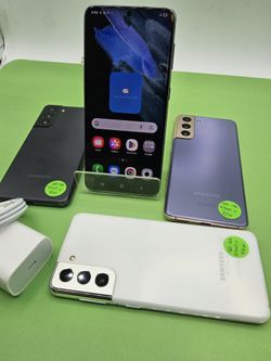 Samsung Galaxy S21 128gb Unlocked With Case Chargers Warranty $190 Each