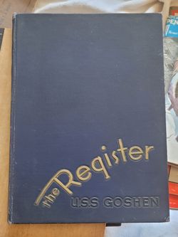 WWII Histpry - USS Goshen Original hardcover Cruisebook- **Rare**
