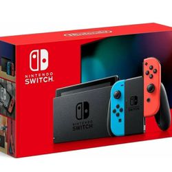 🔥NEW Nintendo Switch + Neon Joy Cons 32GB Gaming Console! New!