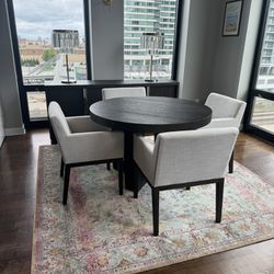 Restoration Hardware Dining Table And 4 Chairs (Sold As Set)
