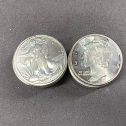 1 OZ. .999 Silver Rounds Coins 