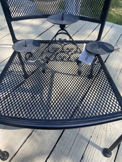 3 TEIR IRON CANDLE HOLDER