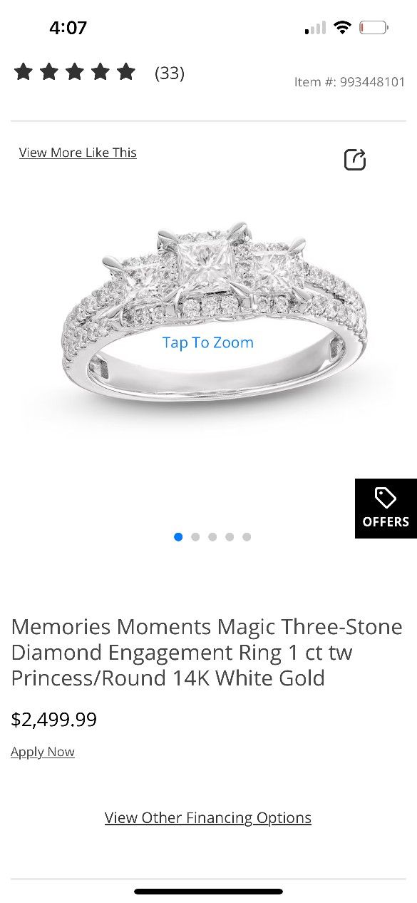 Engagement Ring With Certificate