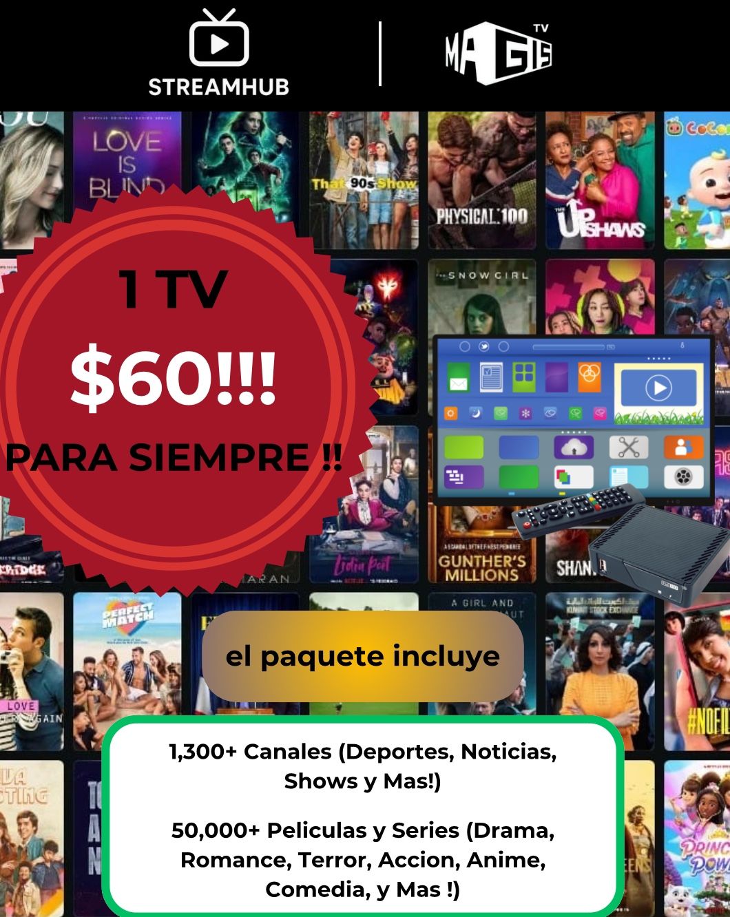 Android TV con Canales, Peliculas y Series !!!