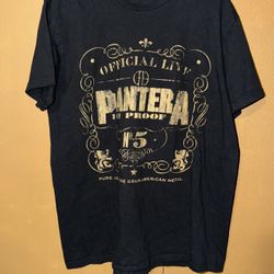 Official Live Pantera 101 Proof American Metal Graphic T Shirt Mens Size Large