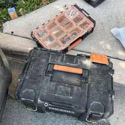 Ridgid Clear Organizer + Toolbox With Wheels