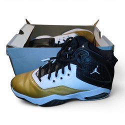 Jordan B'Loyal High Tops - Size 7Y (Metallic Gold/Black/White)