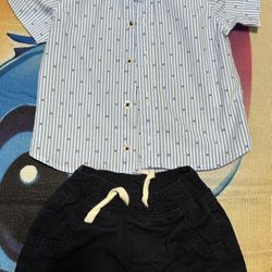 6months Boys Dress Shirt And Shorts