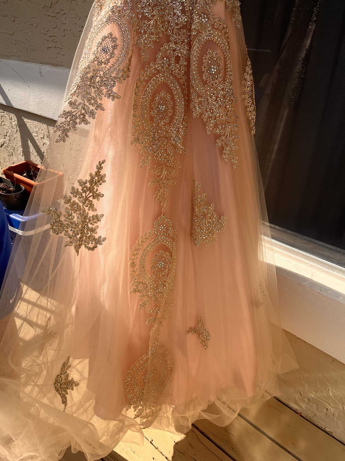 slim fit dress slacks Abbey Rose Gold Quinceanera Dress main image 1