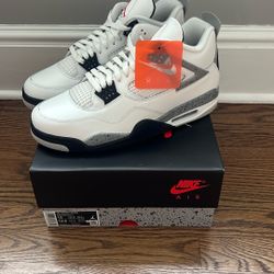 Brand New Retro Jordan 4 White Cement 2025